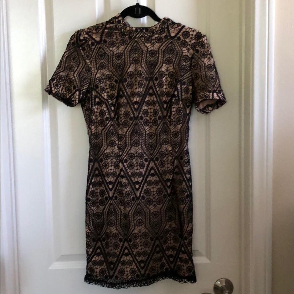 Forever 21 black nude dress